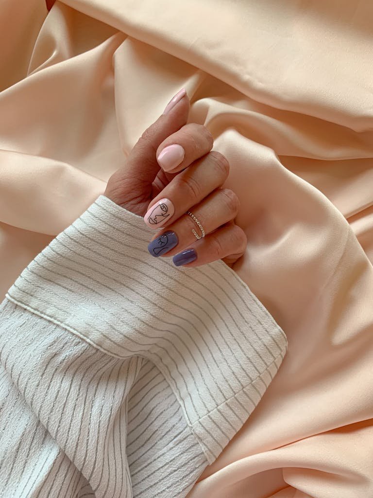 30 glazed donut nail ideas for 2026 - Hailey Bieber pearl chrome and shimmer nail art
