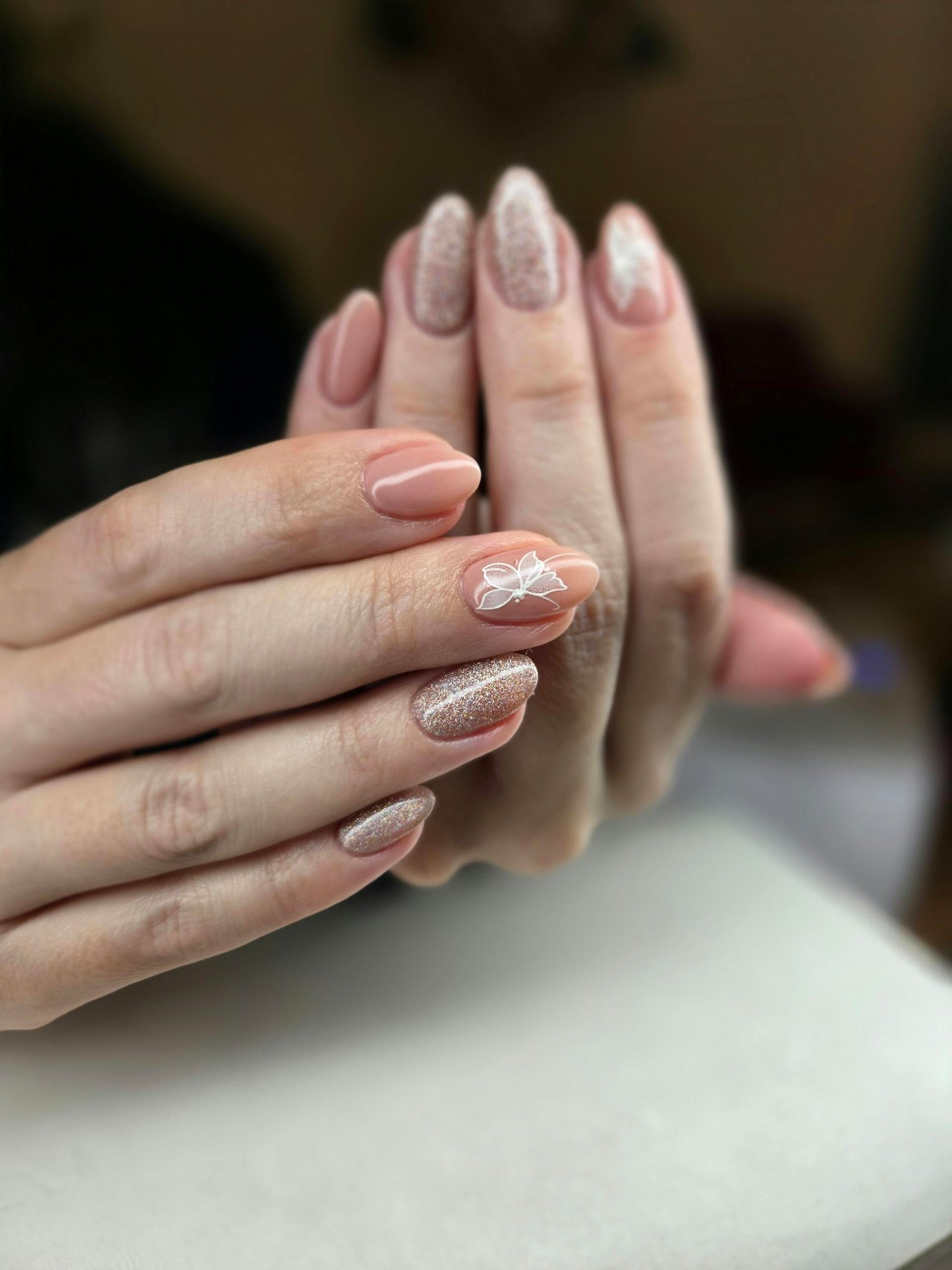 Elegant bubble bath nails — sheer milky pink manicure for 2026